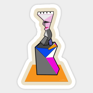 Cartoon Monument Sticker